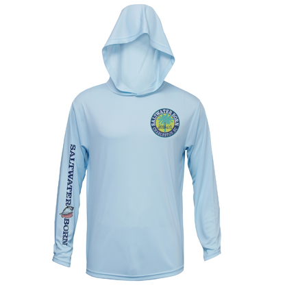 Saltwater Born Charleston, SC Kraken Palmetto Logo Men's Long Sleeve UPF 50+ Dry-Fit Hoodie