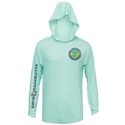 Saltwater Born Charleston, SC Kraken Palmetto Logo Men's Long Sleeve UPF 50+ Dry-Fit Hoodie