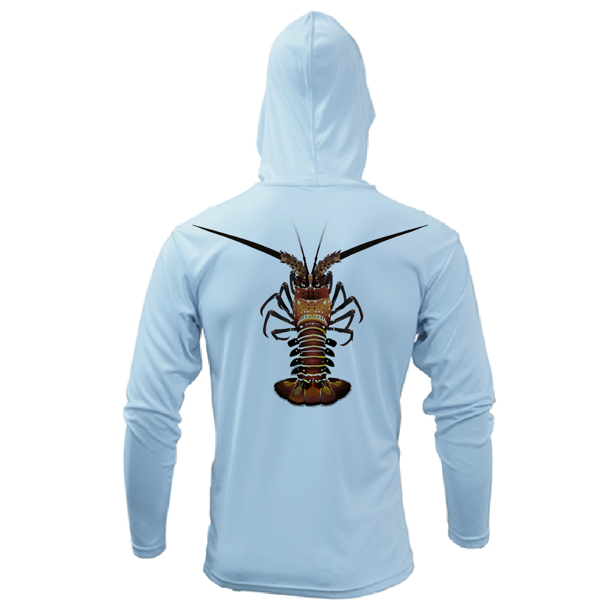 Saltwater Born Florida Keys Realistic Lobster Long Sleeve UPF 50+ Dry-Fit Hoodie