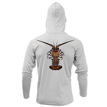 Saltwater Born Florida Keys Realistic Lobster Long Sleeve UPF 50+ Dry-Fit Hoodie