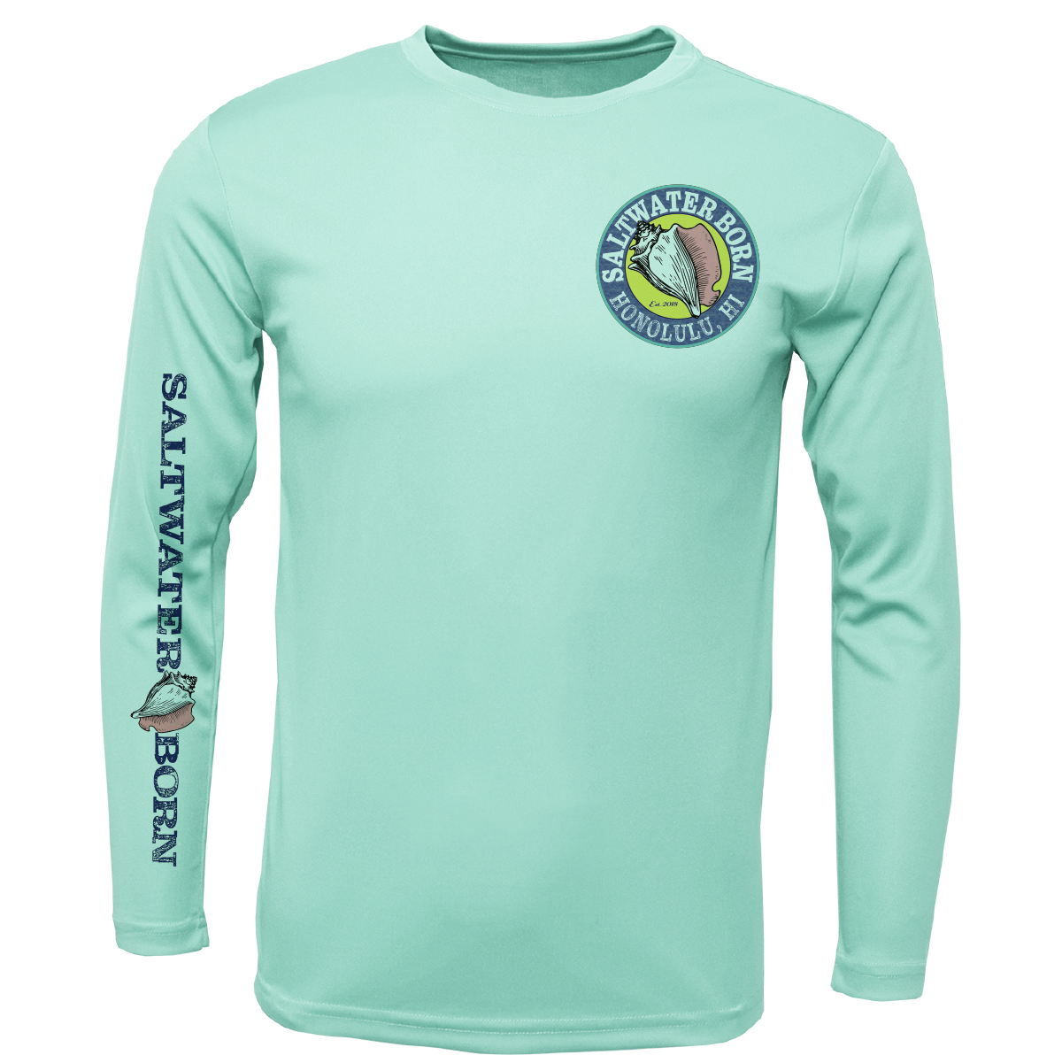 Saltwater Born Honolulu, HI Kraken Long Sleeve UPF 50+ Dry-Fit Shirt