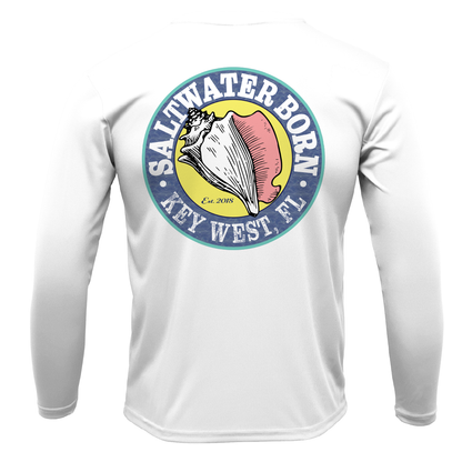 Saltwater Born Key West, FL Florida Flag Long Sleeve UPF 50+ Dry-Fit Shirt