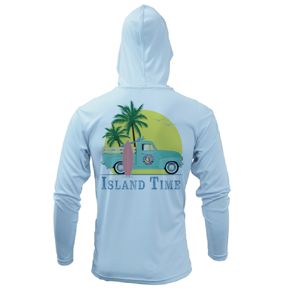 Saltwater Born Key West, FL Island Time Long Sleeve UPF 50+ Dry-Fit Hoodie