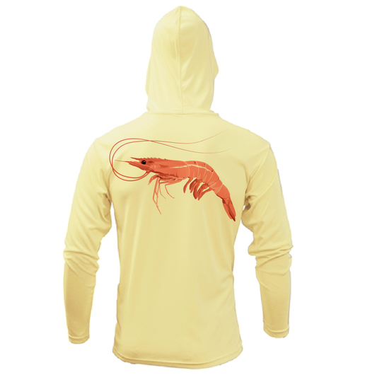 Saltwater Born Key West, FL Jumbo Shrimp Long Sleeve UPF 50+ Dry-Fit Hoodie
