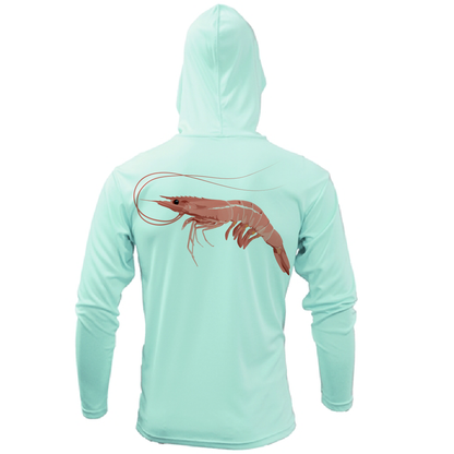 Saltwater Born Key West, FL Jumbo Shrimp Long Sleeve UPF 50+ Dry-Fit Hoodie
