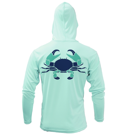 Saltwater Born Key West, FL Stone Crab Long Sleeve UPF 50+ Dry-Fit Hoodie