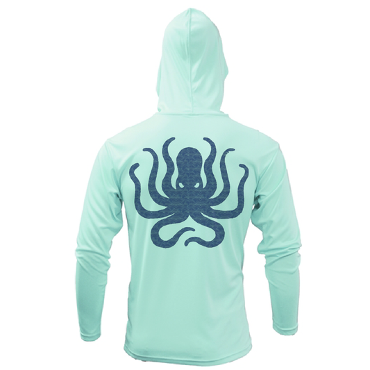 Saltwater Born Lake Travis Freshwater Born Kraken Men's Long Sleeve UPF 50+ Dry-Fit Hoodie