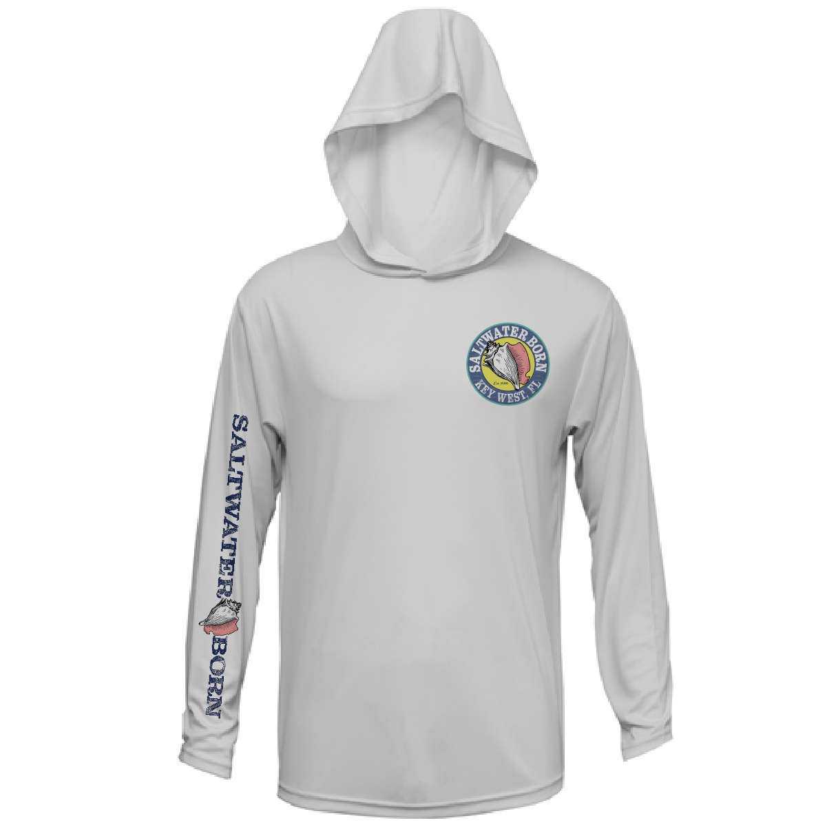 Saltwater Born Key West, FL Jumbo Shrimp Long Sleeve UPF 50+ Dry-Fit Hoodie