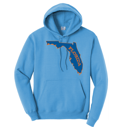 Saltwater Born Orange and Blue Cotton Hoodie