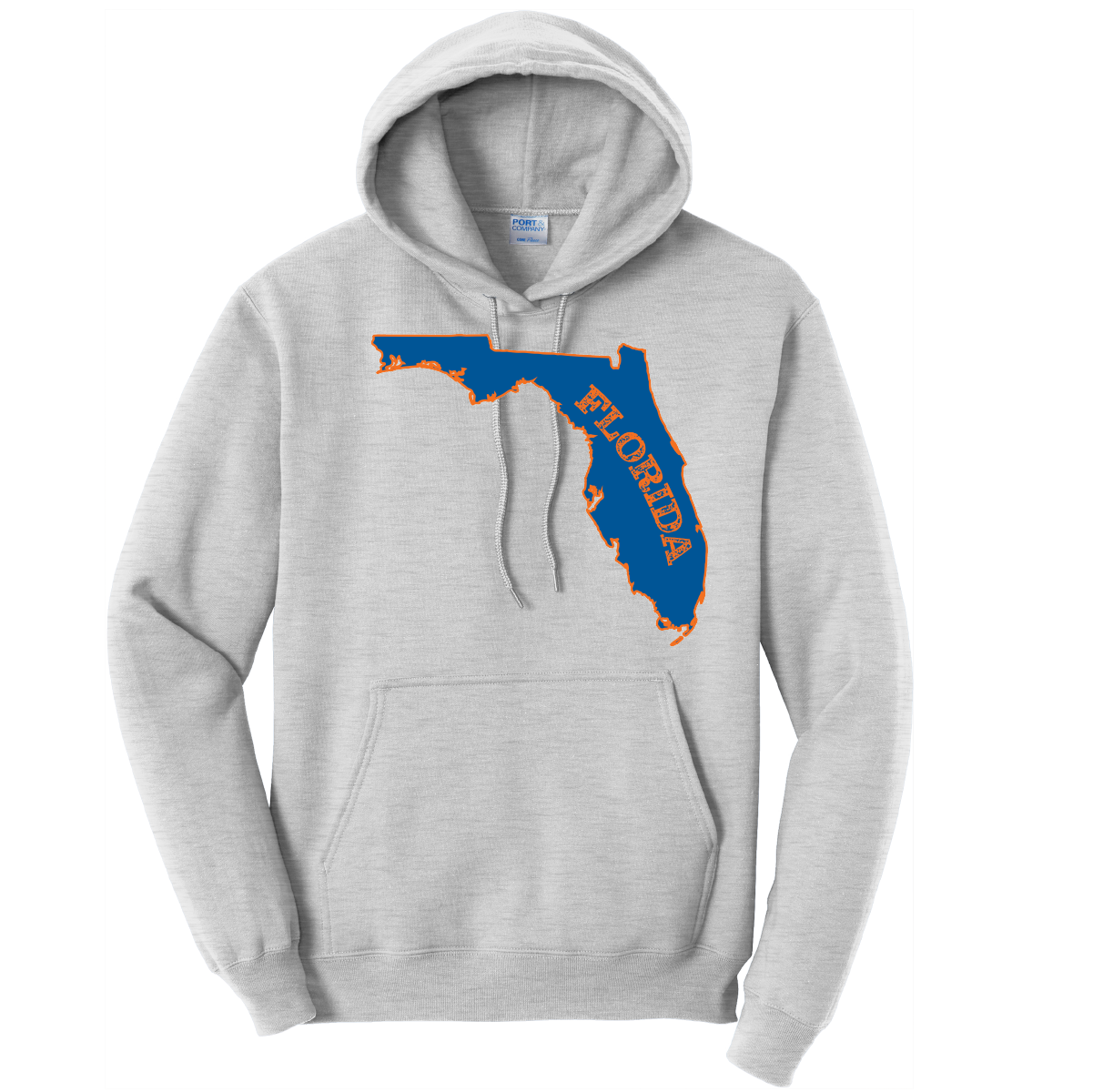 Saltwater Born Orange and Blue Cotton Hoodie