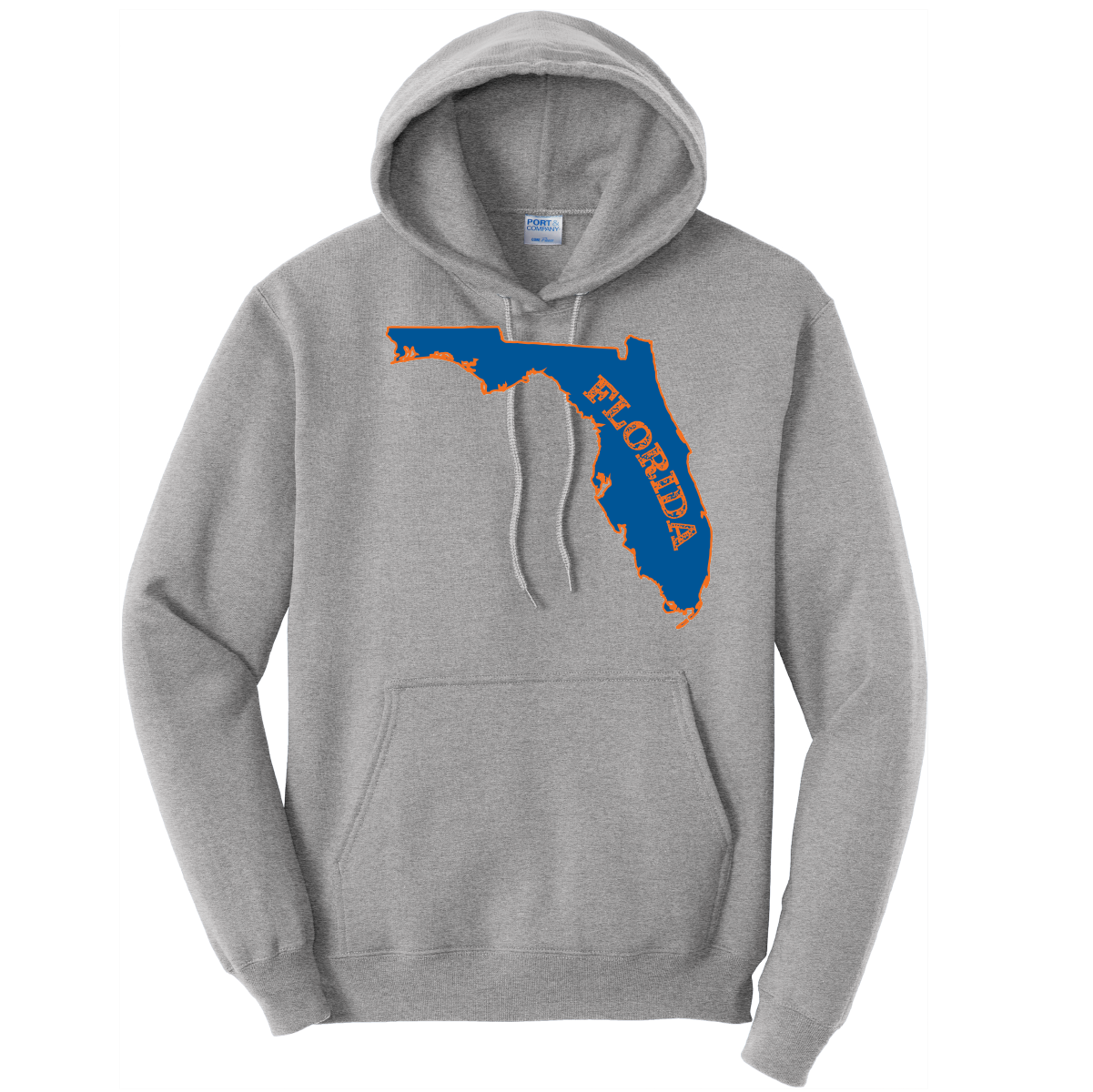 Saltwater Born Orange and Blue Cotton Hoodie