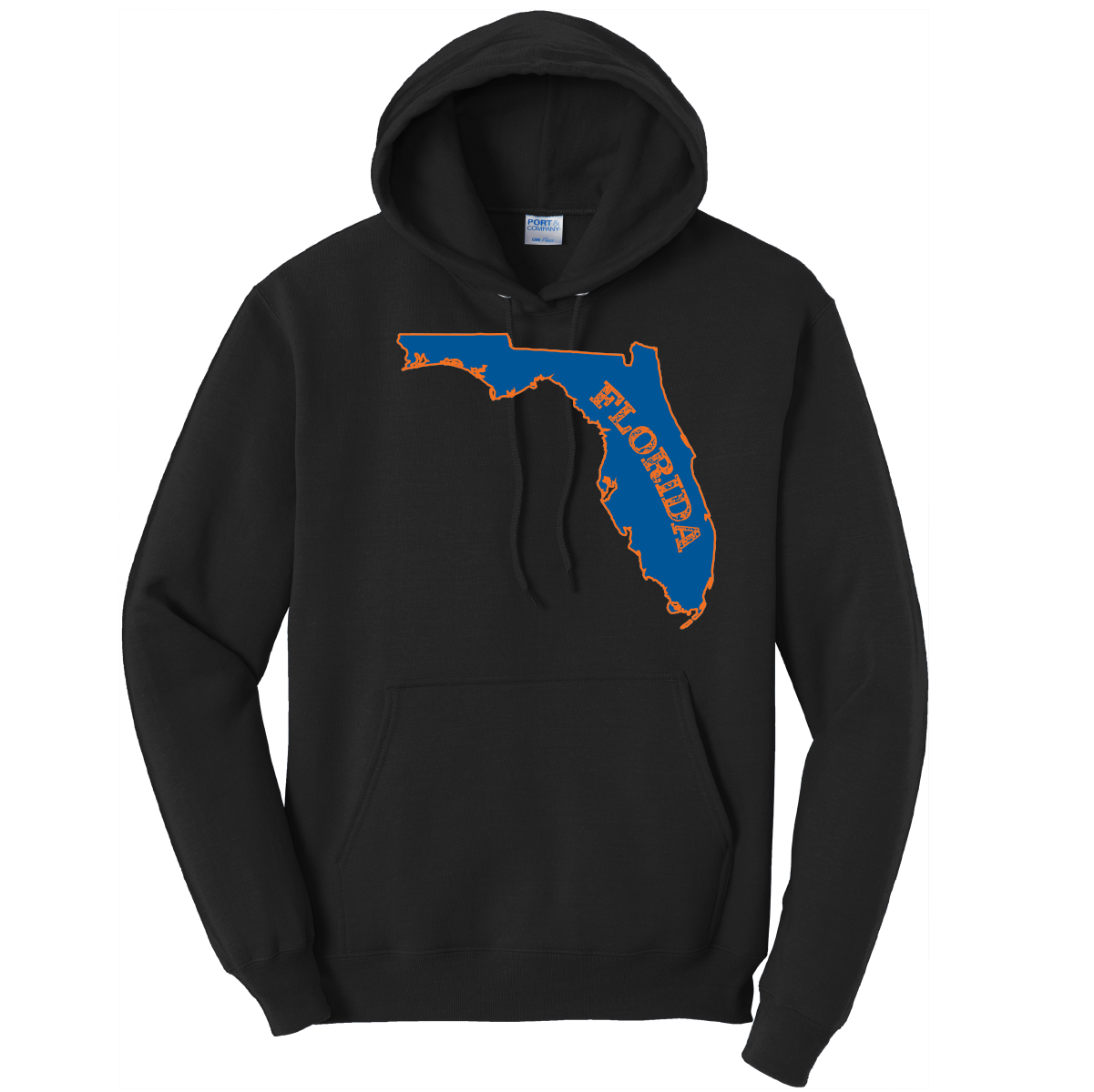 Saltwater Born Orange and Blue Cotton Hoodie