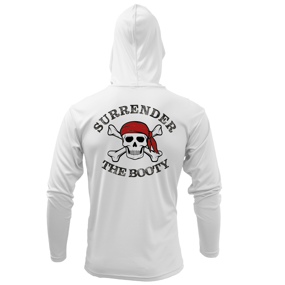 Saltwater Born Michigan Freshwater Born "Surrender The Booty" Men's Long Sleeve UPF 50+ Dry-Fit Hoodie