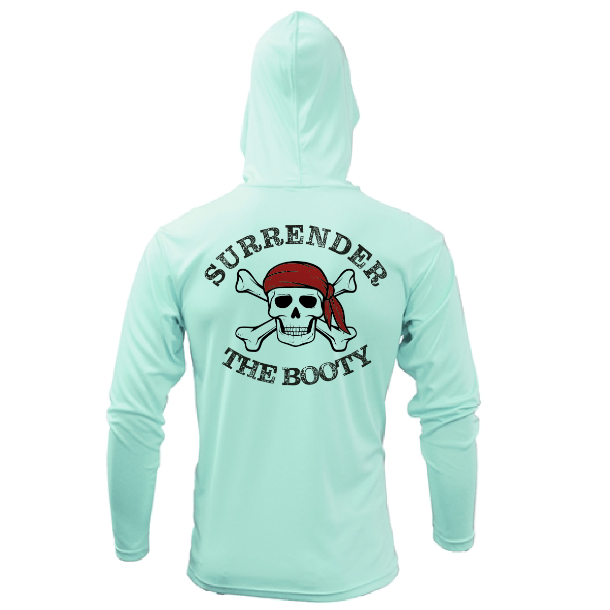 Saltwater Born Michigan Freshwater Born "Surrender The Booty" Men's Long Sleeve UPF 50+ Dry-Fit Hoodie