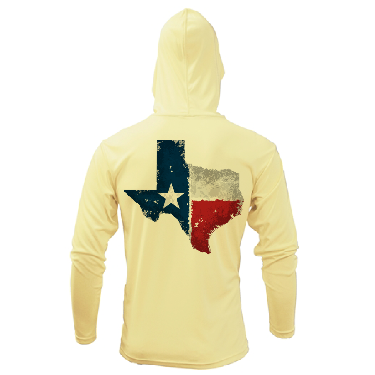 Saltwater Born DFW State of Texas Freshwater Born Men's Long Sleeve UPF 50+ Dry-Fit Hoodie