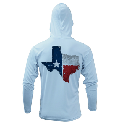 Saltwater Born DFW State of Texas Freshwater Born Men's Long Sleeve UPF 50+ Dry-Fit Hoodie