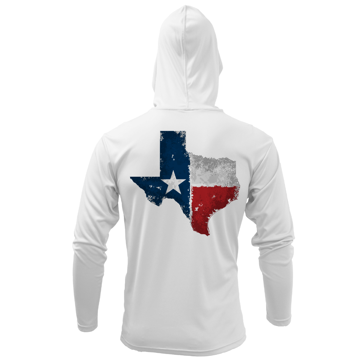 Saltwater Born DFW State of Texas Freshwater Born Men's Long Sleeve UPF 50+ Dry-Fit Hoodie