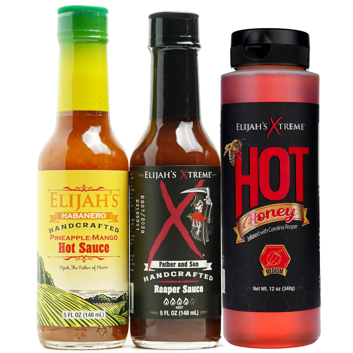 Elijah's Xtreme SWEET & HEAT TRIO HOT SAUCE VARIETY PACK