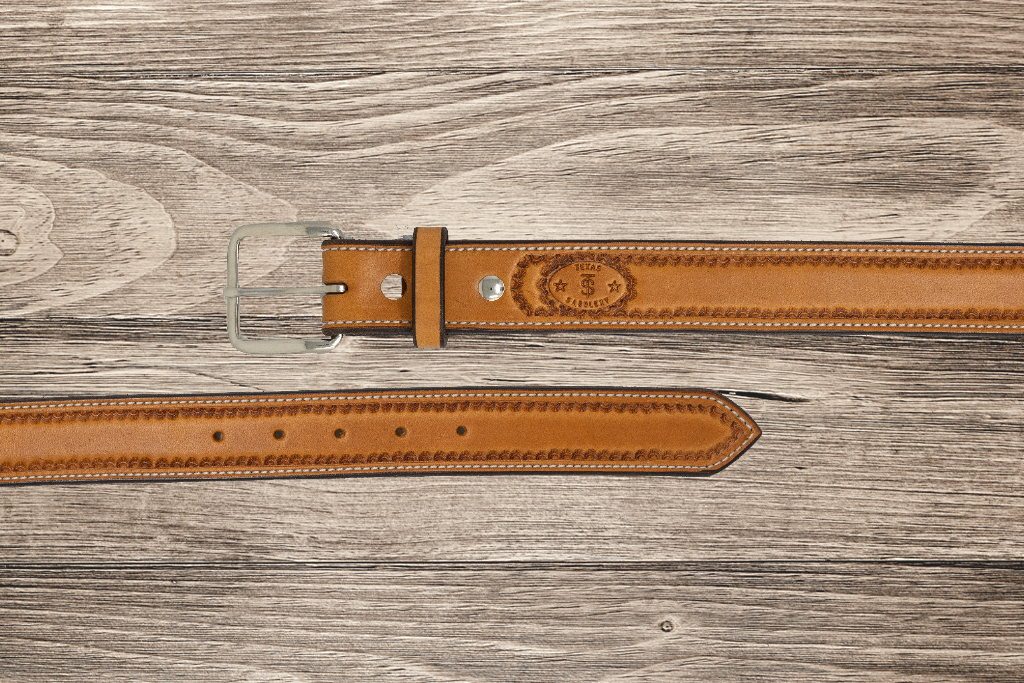 Texas Saddlery Saddle Tan Smooth Border Stamped
