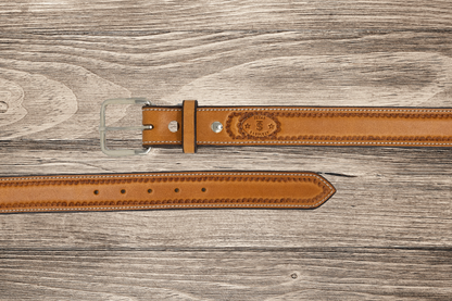 Texas Saddlery Saddle Tan Smooth Border Stamped