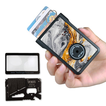 Stinger Survival Tools Safety Wallet With Personal Alarm Multi Functional Tool (Pink Rose)