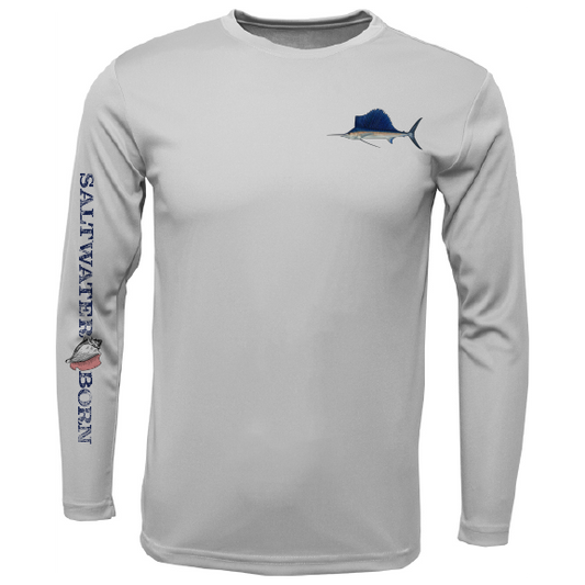 Saltwater Born Clean Sailfish Long Sleeve UPF 50+ Dry-Fit Shirt