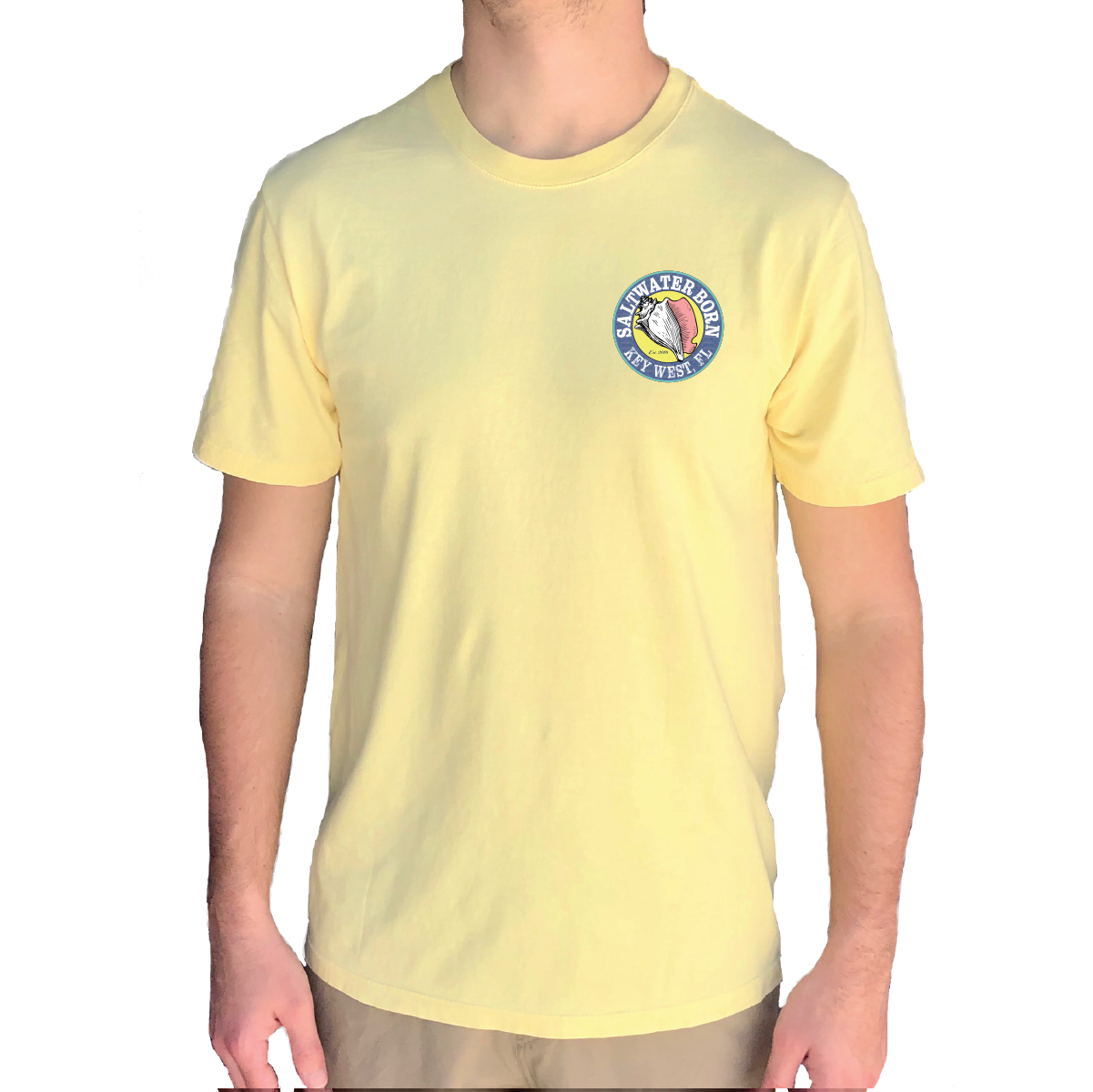 Saltwater Born Key West, Florida Circle Logo Saltwater Born Tee ...