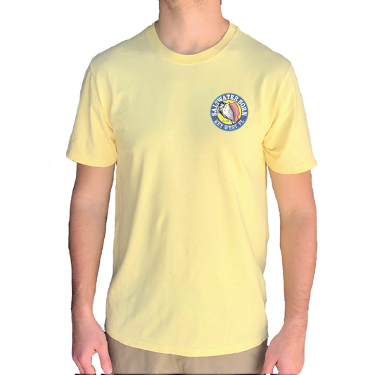 Saltwater Born Key West, Florida Circle Logo Saltwater Born Tee