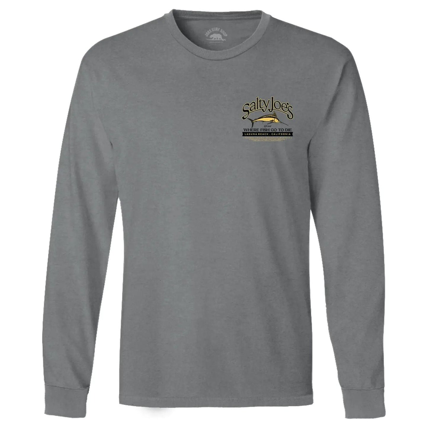 Salty Joe's Fish Count Beach Wash® Garment Dyed Long Sleeve Tee