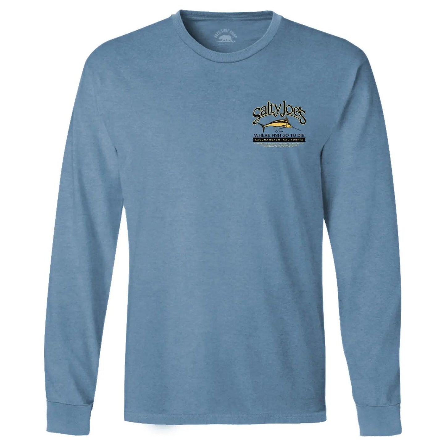 Salty Joe's Fish Count Beach Wash® Garment Dyed Long Sleeve Tee