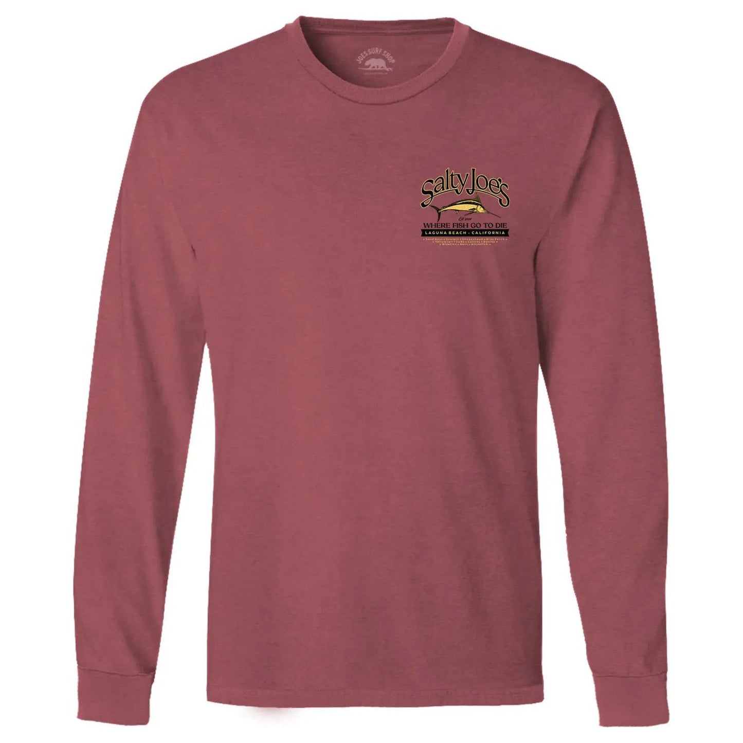 Salty Joe's Fish Count Beach Wash® Garment Dyed Long Sleeve Tee