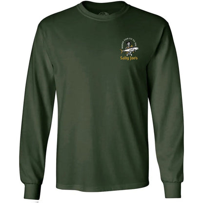 Salty Joe's Ol' Angler Fishing Long Sleeve T Shirt