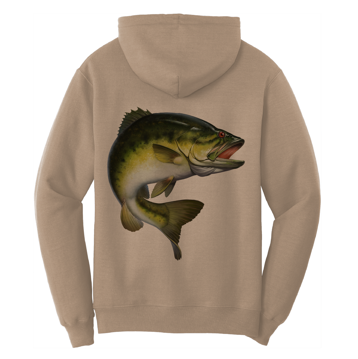 Saltwater Born Texas Freshwater Born Men's Largemouth Bass Cotton Hoodie