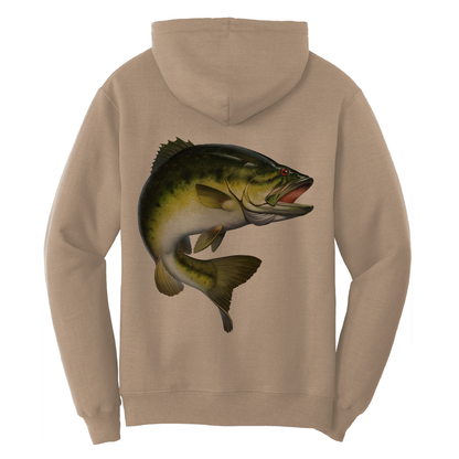 Saltwater Born Texas Freshwater Born Men's Largemouth Bass Cotton Hoodie