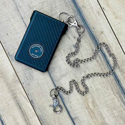 Stinger Survival Tools Safety Wallet With Personal Alarm ( Black Carbon Fiber)