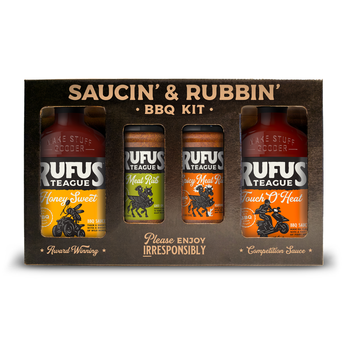 Rufus Teague SAUCIN' & RUBBIN' KIT (4 pack)