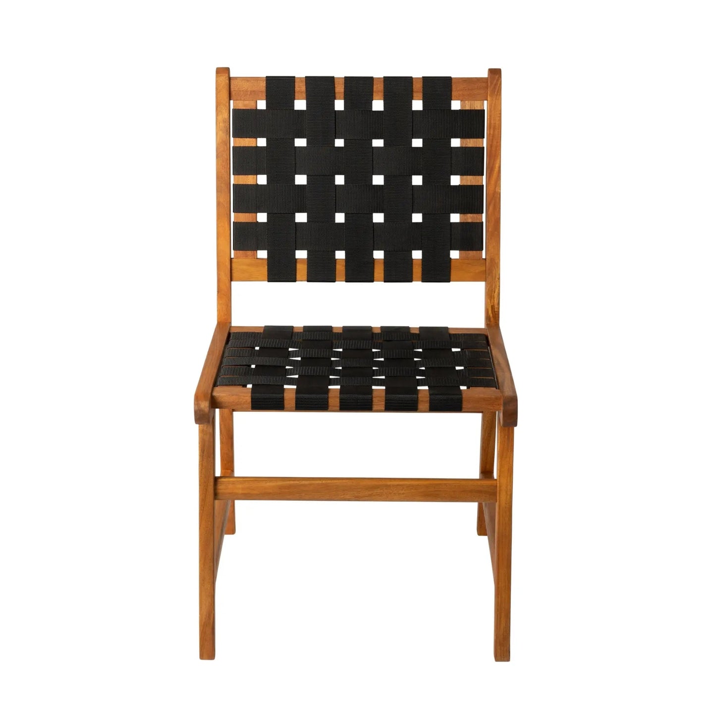 Balkene Home Sava Indoor Outdoor Armless Dining Side Chair in Black Webbing