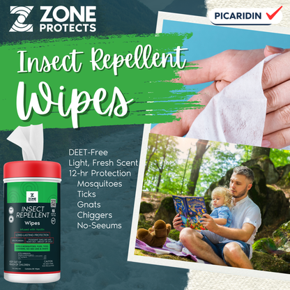 Zone Protects Scented Insect Repellent Wipes