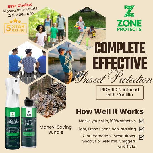 Zone Protects Insect Repellent Picaridin Scented Mistosol + Refill Combo