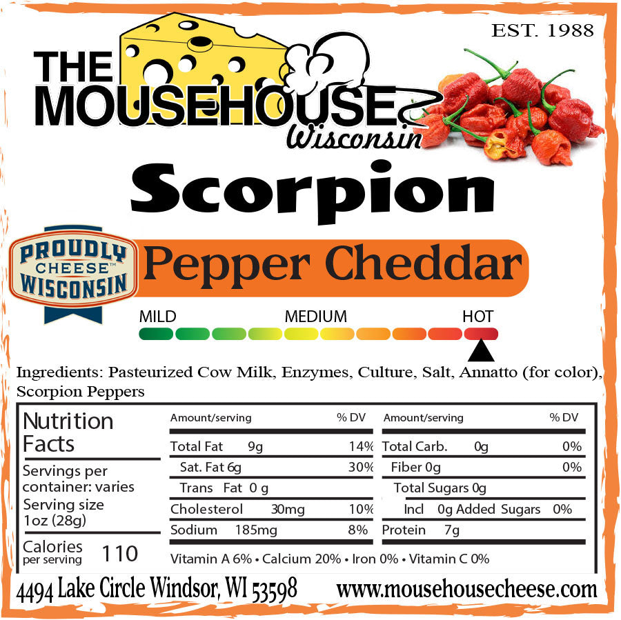 Mousehouse Cheesehaus Scorpion Pepper Cheddar