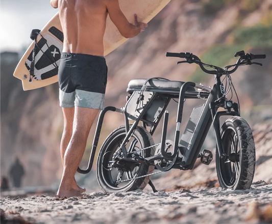 Epic Power Bikes "Moped" Surfboard Rack