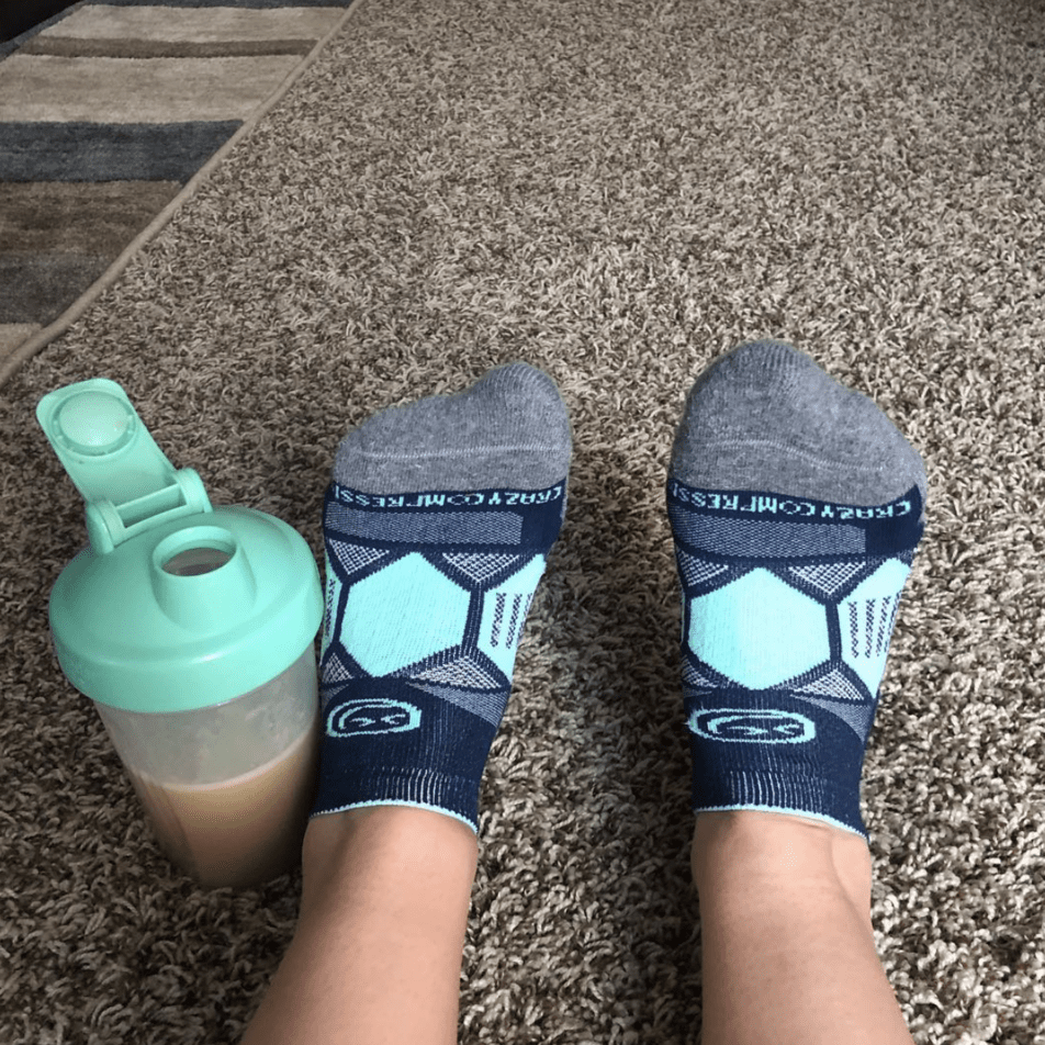 Crazy Compression Navy & Mint - Elite Running Socks