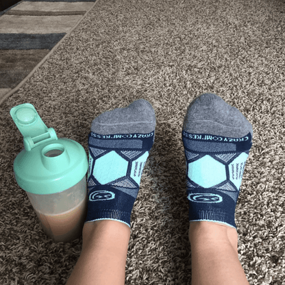 Crazy Compression Navy & Mint - Elite Running Socks