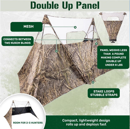 Nukem Hunting Double Up Panel - Mossy Oak Obsession 3D Leafy