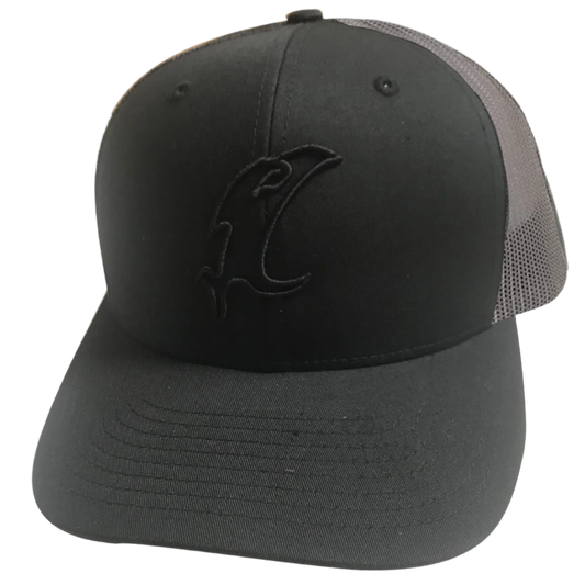 Vicious Fishing "Vic" Outline Black & Charcoal Adjustable Hat