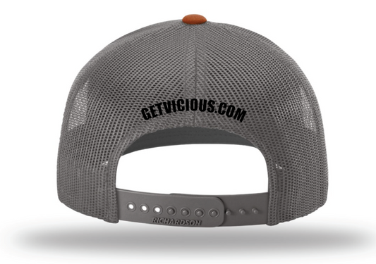 Vicious Shut Up & Fish Flag Patch - Gray/Charcoal/Orange