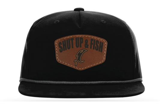 Vicious  Shut Up & Fish Vic Patch Flatbill Rope  - Black