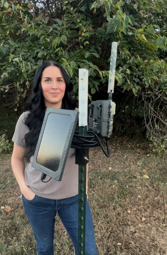 Shop Thermal Optics T Post Mount for 1 Camera and Solar Panel (includes 1 articulating arm for Solar and hardware for camera)