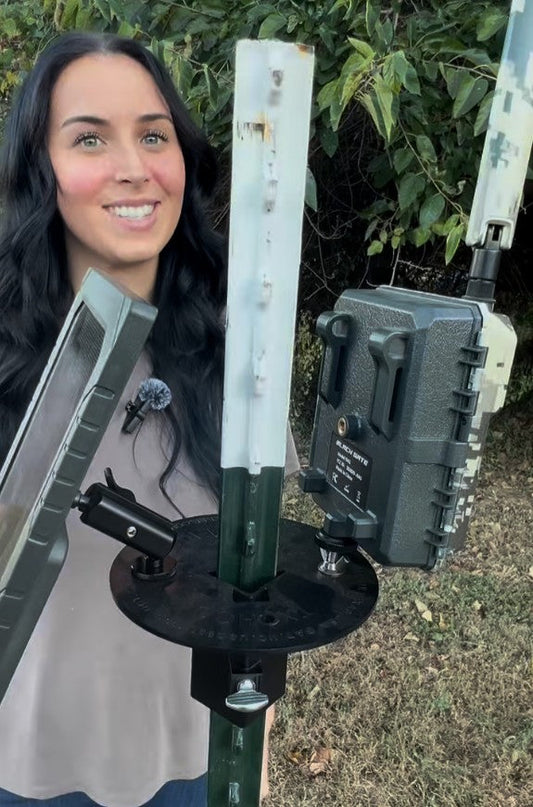 Shop Thermal Optics T Post Mount for 1 Camera and Solar Panel (includes 1 articulating arm for Solar and hardware for camera)
