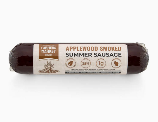 Pig of the Month BBQ Applewood Smoked Summer Sausage | No Nitrates, Gluten Free & Keto Friendly